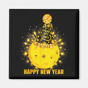 Happy New Year 2026 Ckleball Party Hat New Years E Magnet