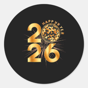 Happy New Year 2026  Classic Round Sticker