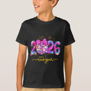 Happy New Year 2026 Colorful Family Matching Celeb T-Shirt