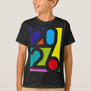 Happy New Year 2026 Colorful Funny Nye Party Match T-Shirt