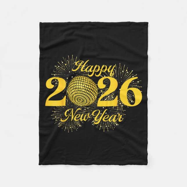 Happy New Year 2026 Countdown Party Trip Matching  Fleece Blanket (Front)