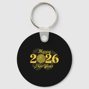 Happy New Year 2026 Countdown Party Trip Matching  Key Ring