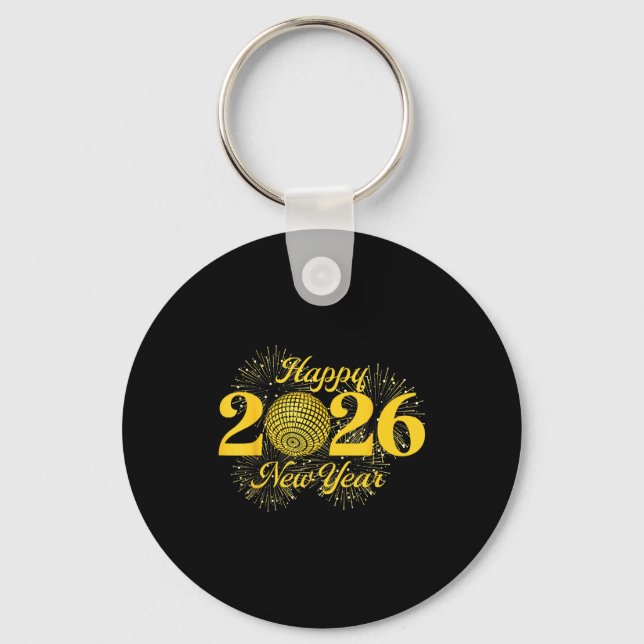 Happy New Year 2026 Countdown Party Trip Matching  Key Ring (Front)