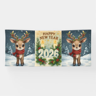 happy new year 2026 cozy party  banner