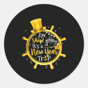 Happy New Year 2026 Cruise Trip Family Matching Classic Round Sticker