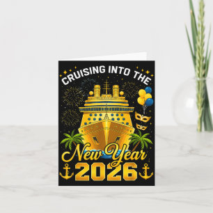 Happy New Year 2026 Cruising Into The New Year 202 Card