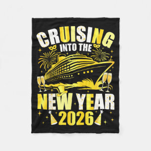 Happy New Year 2026 Cruising Into The New Year 202 Fleece Blanket