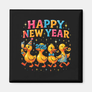 Happy New Year 2026 Cute Duck Party Gift  Magnet