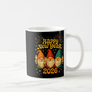 Happy New Year 2026 Cute Gnome Party Gift  Coffee Mug