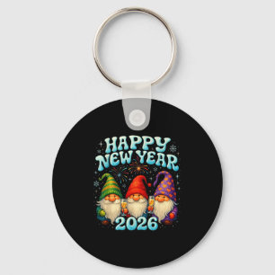Happy New Year 2026 Cute Gnome Party Gift  Key Ring