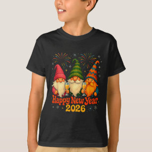 Happy New Year 2026 Cute Gnome Party Gift  T-Shirt