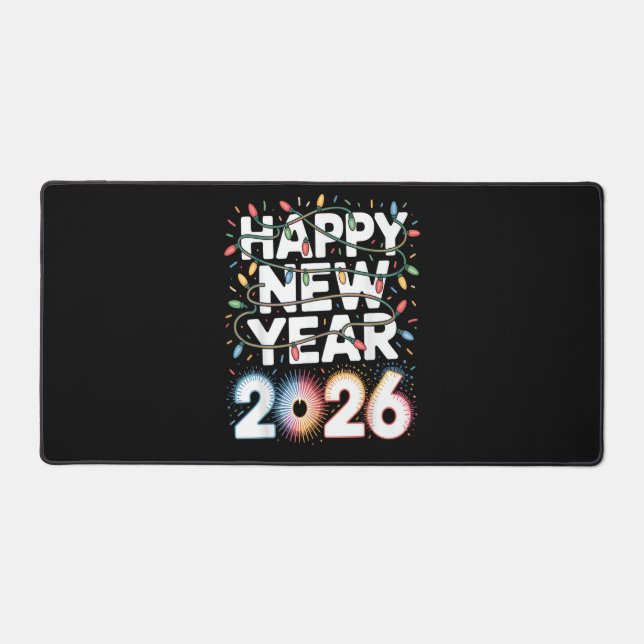 Happy New Year 2026 Desk Mat (Front)