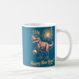 Happy New Year 2026 Dinosaur Funny Dino Tee For Ad Coffee Mug