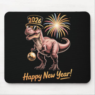 Happy New Year 2026 Dinosaur Funny Dino Tee For Ad Mouse Pad