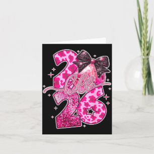 Happy New Year 2026 Disco Ball Bow New Year's Eve Card