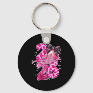 Happy New Year 2026 Disco Ball Bow New Year's Eve  Key Ring