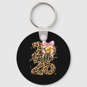 Happy New Year 2026 Disco Ball Bow New Year's Eve  Key Ring