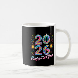 Happy New Year 2026 Disco Ball Retro Family Matchi Coffee Mug
