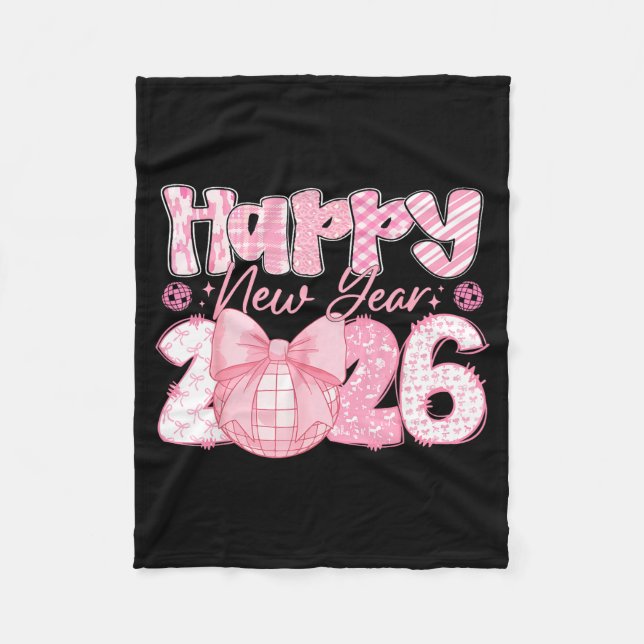 Happy New Year 2026 Eve Party Family Matching Men  Fleece Blanket (Front)