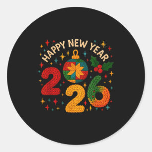 Happy New Year 2026 Family Matching Gift  Classic Round Sticker