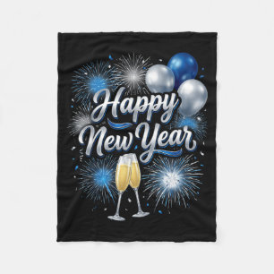 Happy New Year 2026 Family Matching New Year Eve P Fleece Blanket