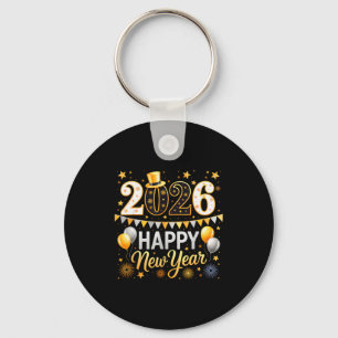 Happy New Year 2026 Family Matching New Year Firew Key Ring
