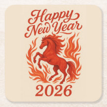 Happy New Year 2026 Fiery Horse
