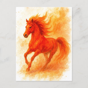 Happy New Year 2026 Fire Horse Postcard