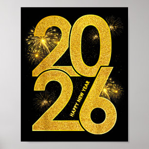 Happy New Year 2026 Firework Family Matching Men W Poster