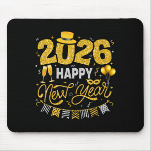 Happy New Year 2026 Fireworks Countdown New Years Mouse Pad
