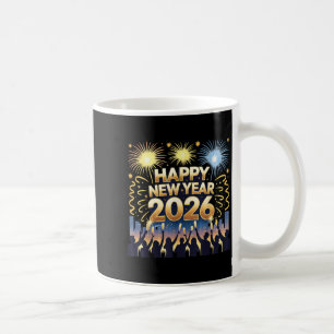 Happy New Year 2026 Fireworks Party Celebration  Coffee Mug
