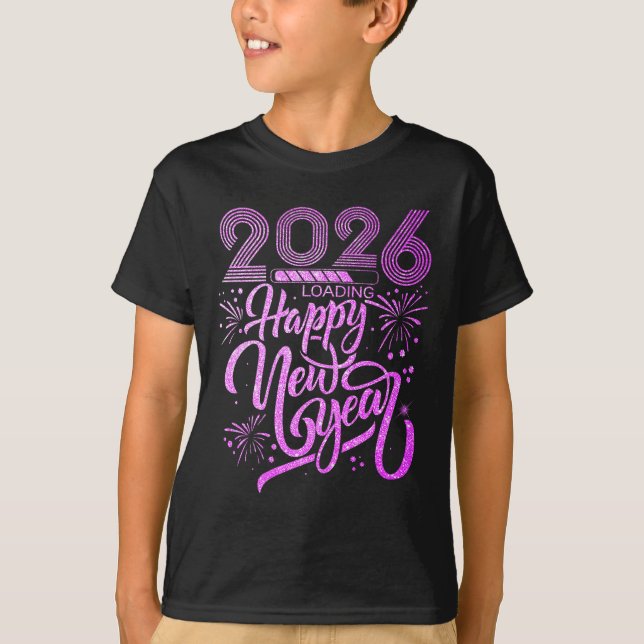 Happy New Year 2026 Fireworks Party Premium  T-Shirt (Front)