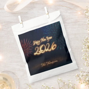 Happy New Year 2026 Fireworks Sparkling Gift Favour Bags