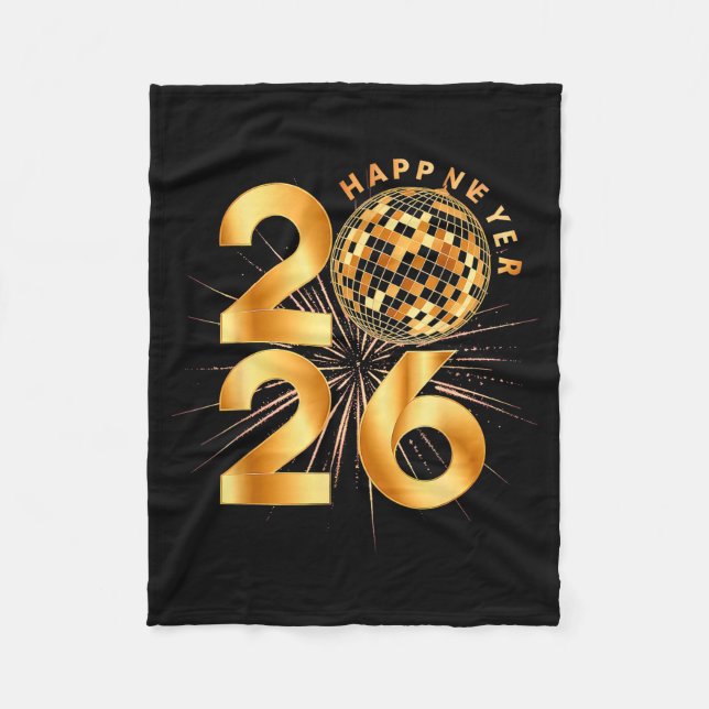 Happy New Year 2026  Fleece Blanket (Front)