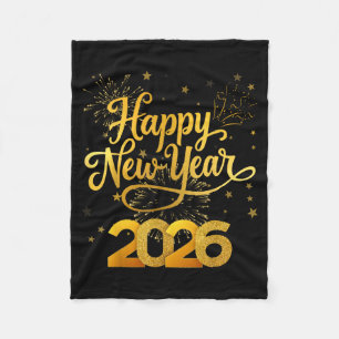 Happy New Year 2026  Fleece Blanket