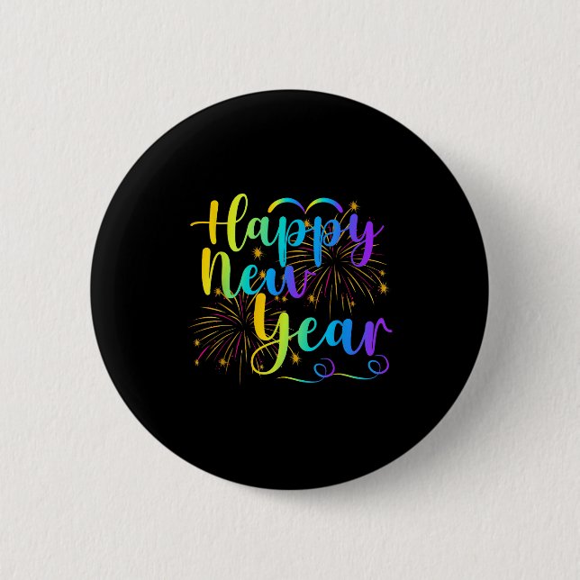 Happy New Year 2026 Funny Family Friend New Year E 6 Cm Round Badge (Front)