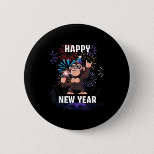 Happy New Year 2026 Funny Kids Bigfoot Lovers Part 6 Cm Round Badge