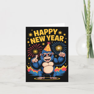 Happy New Year 2026 Funny Kids Bigfoot Lovers Part Card