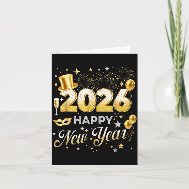 Happy New Year 2026 Funny New Years Eve Party Men  Card (Front)