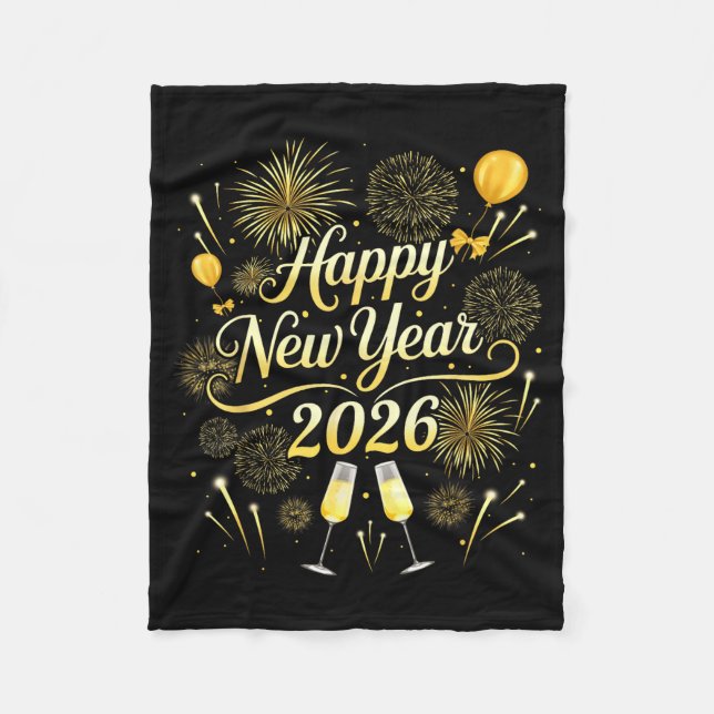 Happy New Year 2026 Funny New Years Eve Party Men  Fleece Blanket (Front)