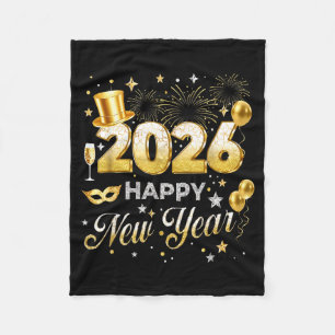 Happy New Year 2026 Funny New Years Eve Party Men  Fleece Blanket