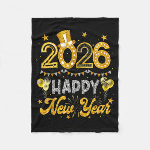Happy New Year 2026 Funny New Years Eve Party Men  Fleece Blanket
