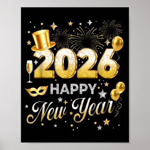 Happy New Year 2026 Funny New Years Eve Party Men  Poster