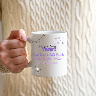 Happy New Year 2026 Funny Quote Gift, Magic Mug
