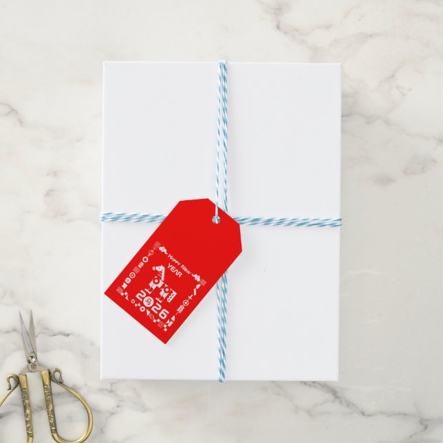 Happy New Year 2026 Gift Tags (With Twine)