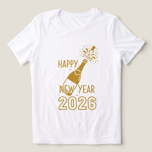Happy New Year 2026 Glitter Sweatshirts for Women (Design Front)