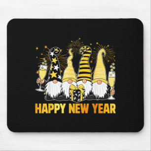 Happy New Year 2026 Gnomes Drinking Champagne New  Mouse Pad