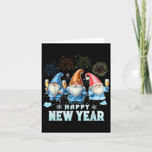 Happy New Year 2026 Gnomes Family Party New Years  Card