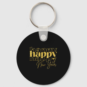 Happy New Year 2026 Gold Party Eve Family Xmas  Key Ring