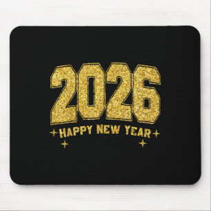 Happy New Year 2026 Gold Party Eve Family Xmas  Mouse Pad